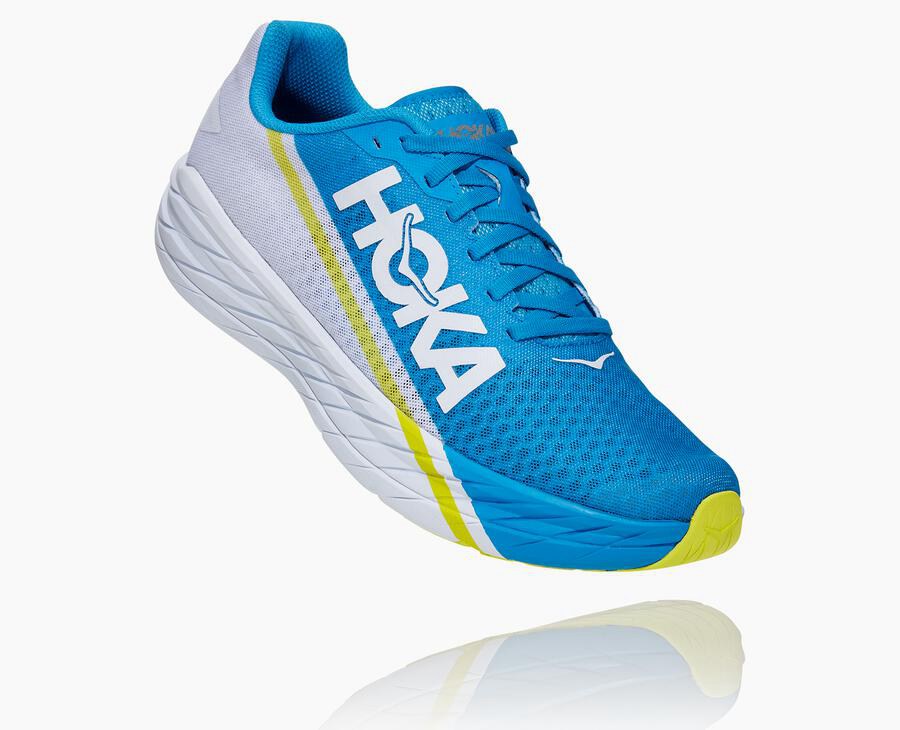 Hoka One One Rocket X Löparskor Dam - Vita/Blå - CYLHG-9158